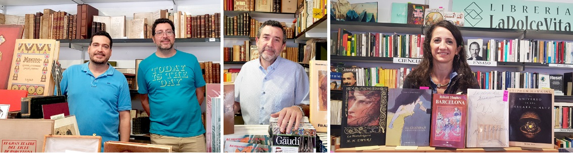 Libreros de la Feria del Libro de Ocasión, Antiguo y Moderno de Barcelona